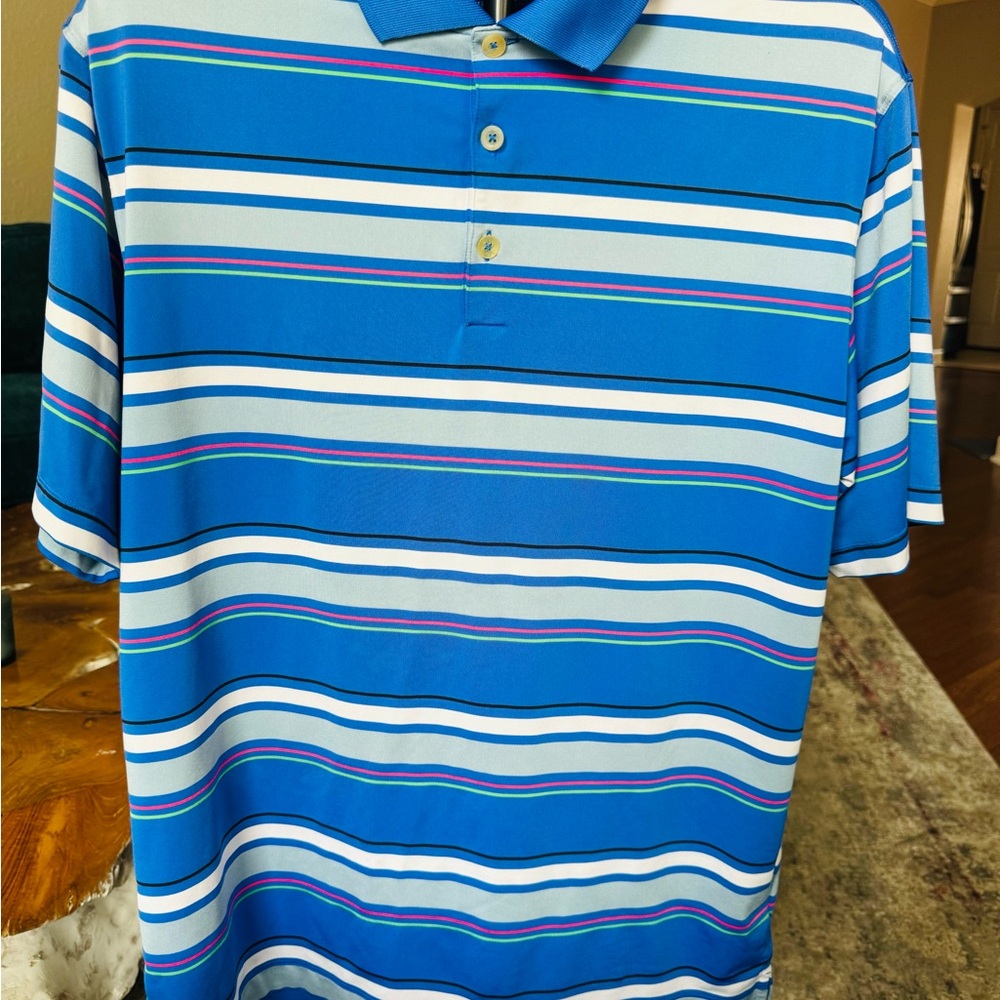 Nike Blue Multi-Striped Men's Polo Shirt